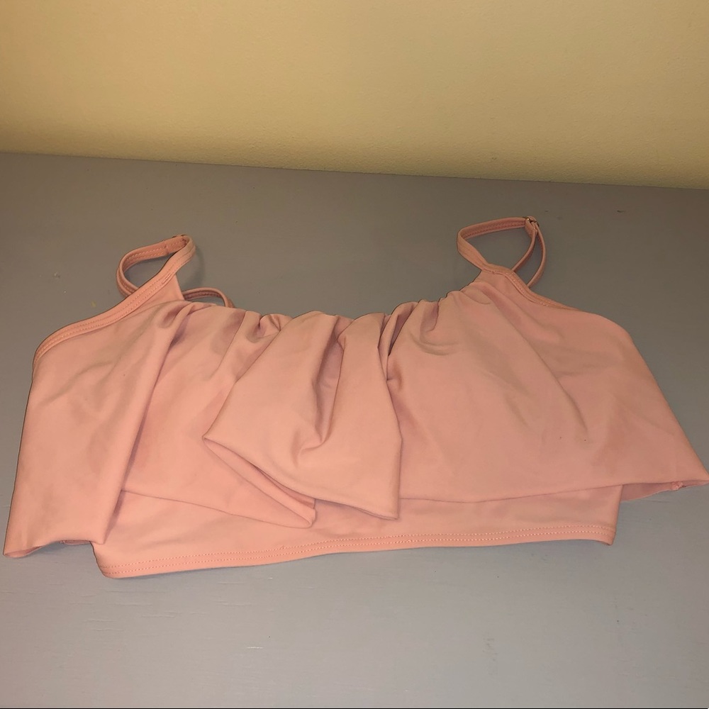 Peach bikini top.